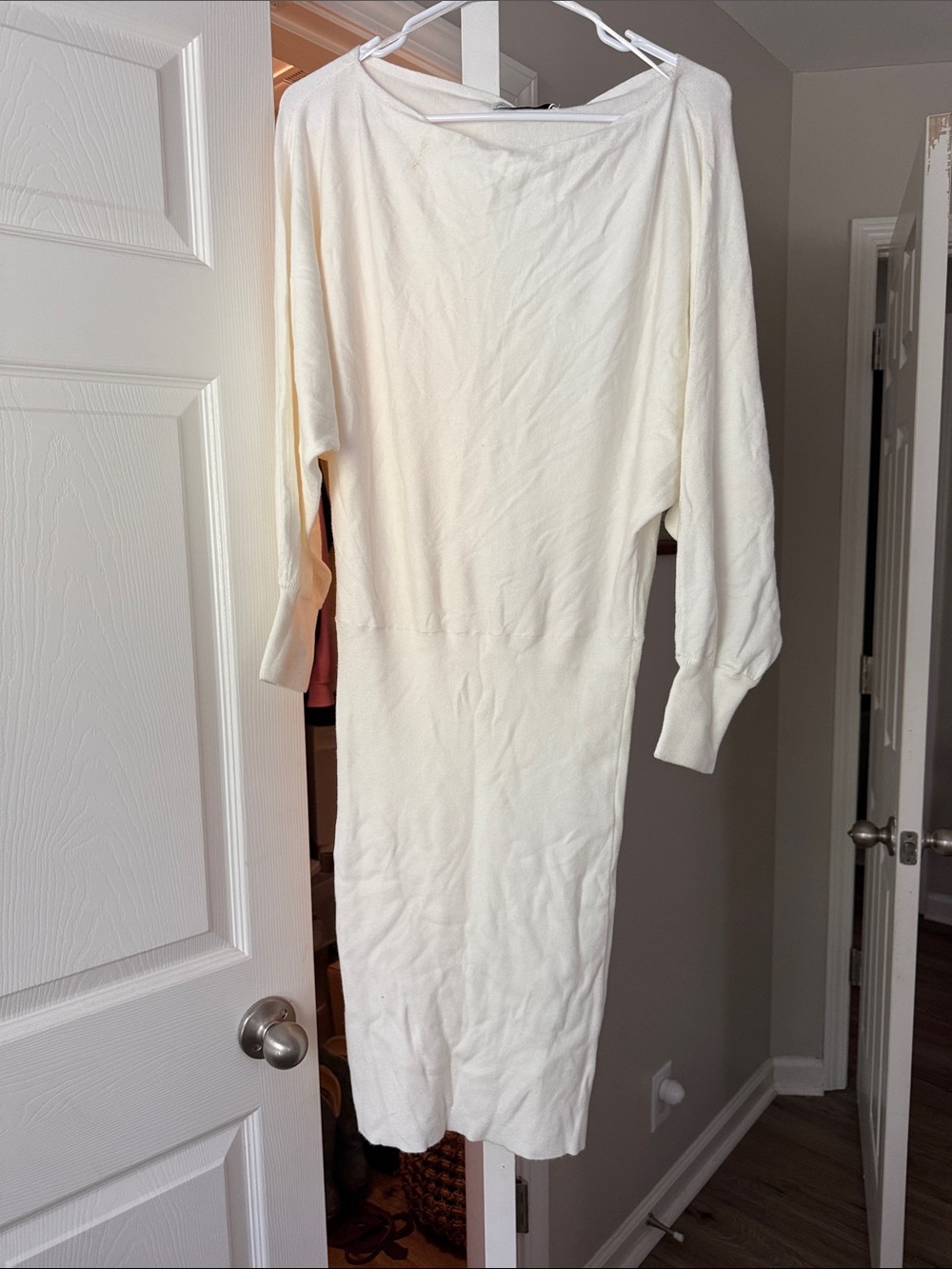 Petal & Pup Cream Knit Midi Dress